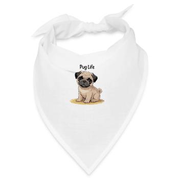 Hunde Haustiere Haustiere - Bandana - Weiß - Vorne