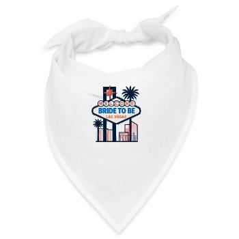 Vegas Junggesellinnenabschied – Glitzer & Glamour Las Vegas - Bandana - Weiß - Vorne