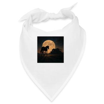 Pferd Nacht - Bandana - Weiß - Vorne