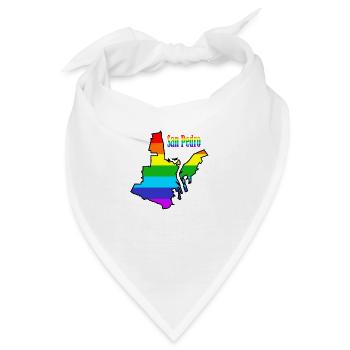 San Pedro, Regenbogen - Bandana - Weiß - Vorne