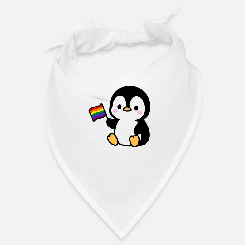 Pinguin mit Regenbogenfahne Bandana