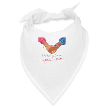Beste Freunde fürs Leben - Bandana - Weiß - Vorne