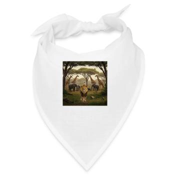 Tierabenteuer im Dschungel - Bandana - Weiß - Vorne