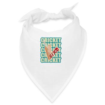 Cricketschläger und Ball für sechs geschlagen - Bandana - Weiß - Vorne