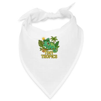 Winzige Tropen – Chamäleon - Bandana - Weiß - Vorne