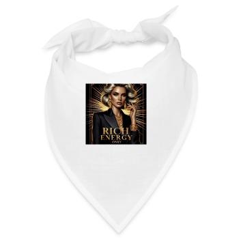 Powerful glamorous woman in a black suit gold - Bandana - Weiß - Vorne