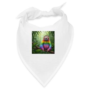 Faultier Wanderer STOLZ - Bandana - Weiß - Vorne