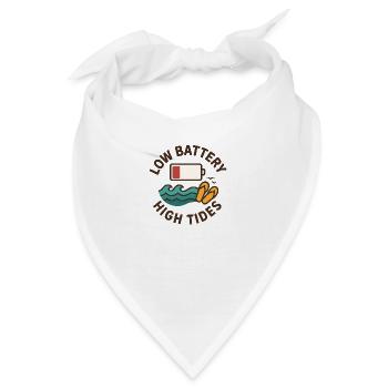 Low Battery, High Tides - Bandana - Weiß - Vorne