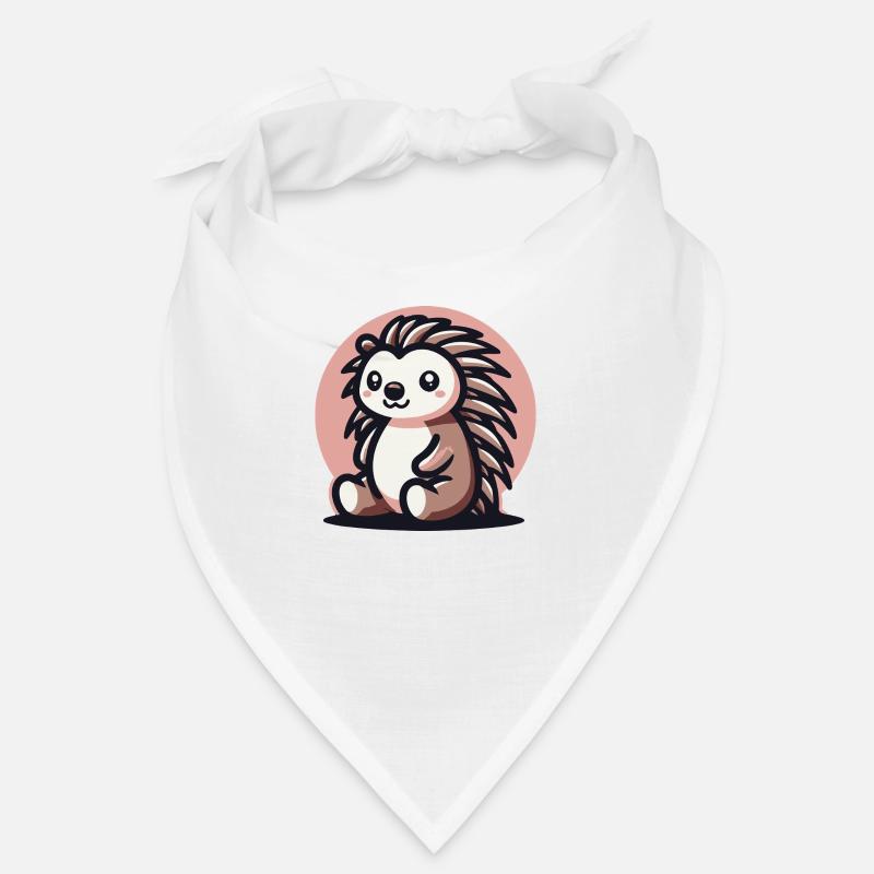 Hedgehog pink background Bandana