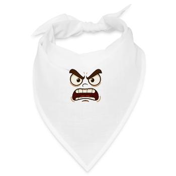 Böse oder Verärgert? Jedenfalls markantes Gesicht - Bandana - Weiß - Vorne