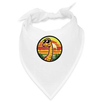Dinosaurier brontosaurus Comic - Bandana - Weiß - Vorne