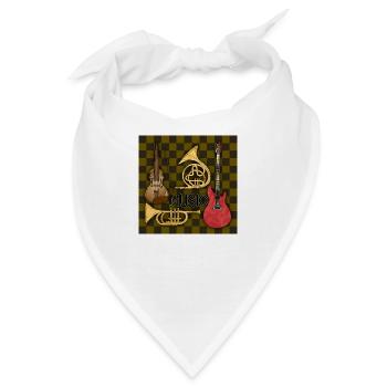 Musikinstrumente - Bandana - Weiß - Vorne