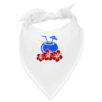 cocktail hibiskus - Bandana - Weiß - Vorne