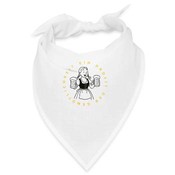 Bier Mädchen - Ein Prosit Der Gemütlichkeit - Bandana - Weiß - Vorne