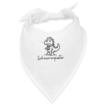 Plattdeutsche Schimpfwörter Dino "Schnarrenpüster" - Bandana - Weiß - Vorne