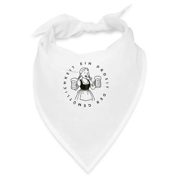 Bier Mädchen - Ein Prosit der Gemütlichkeit - Bandana - Weiß - Vorne