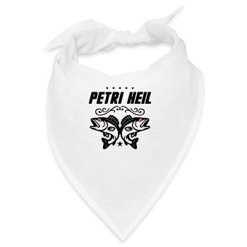 Petri Heil Fischen - Bandana - Weiß - Vorne