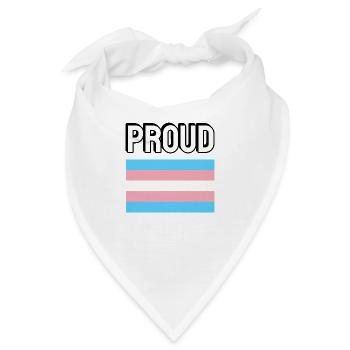 Trans Pride Transpride Flagge Stolz - Bandana - Weiß - Vorne