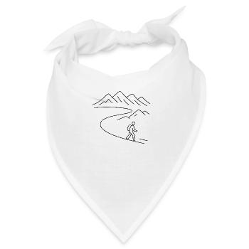 Wandernd über die Alpen - Bandana - Weiß - Vorne