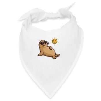 seehund sonnenbrille - Bandana - Weiß - Vorne