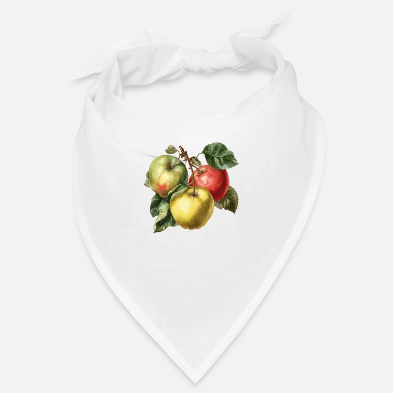 Apfel - Bandana - Weiß