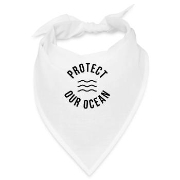 Protect Our Ocean - Bandana - Weiß - Vorne