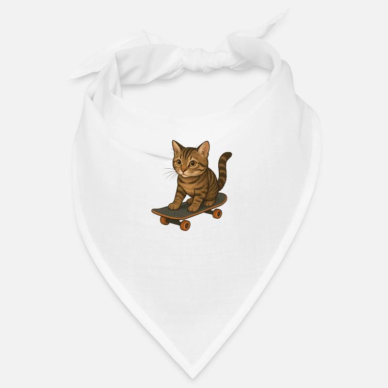 Chat sur skateboard Bandana
