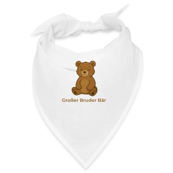 Großer Bruder Bär – Shirt für stolze Geschwister - Bandana - Weiß - Vorne