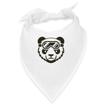 Pandabär Skibrille - Bandana - Weiß - Vorne