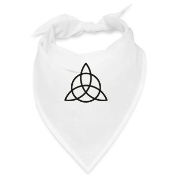 Keltischer Knoten - Bandana - Weiß - Vorne