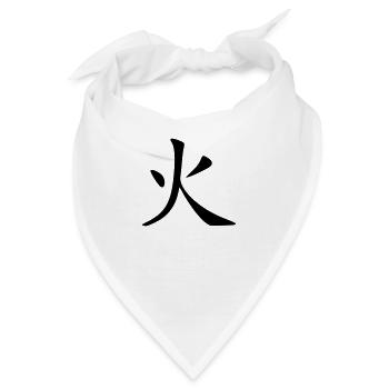 Feuer - Bandana - Weiß - Vorne