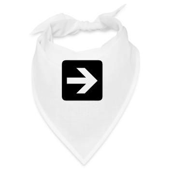 Pfeil - Arrow - Richtung - Bandana - Weiß - Vorne