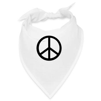 Peace - Bandana - Weiß - Vorne