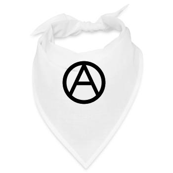 Anarchie Symbol - Bandana - Weiß - Vorne