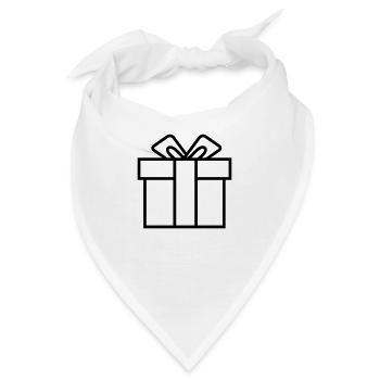 Geschenk - Bescherung - Weihnachten - Bandana - Weiß - Vorne