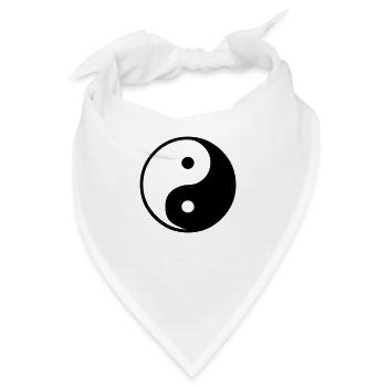Ying Yang - Bandana - Weiß - Vorne