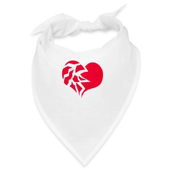 Broken Heart - Bandana - Weiß - Vorne