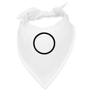 Runder Kreis 2 dick - Bandana - Weiß - Vorne