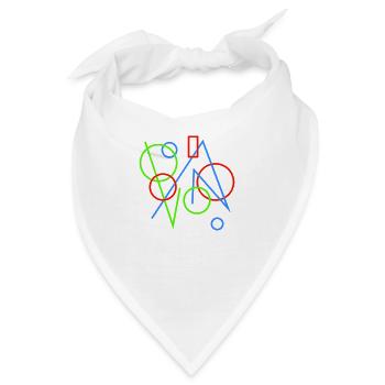 Linien und Formen - Bandana - Weiß - Vorne