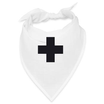 Kreuz / cross (Plus, 1c) - Bandana - Weiß - Vorne