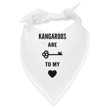 Kängurus sind der Schlüssel zu meinem Herzen - Bandana - Weiß - Vorne
