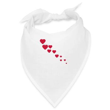 herzen - Bandana - Weiß - Vorne