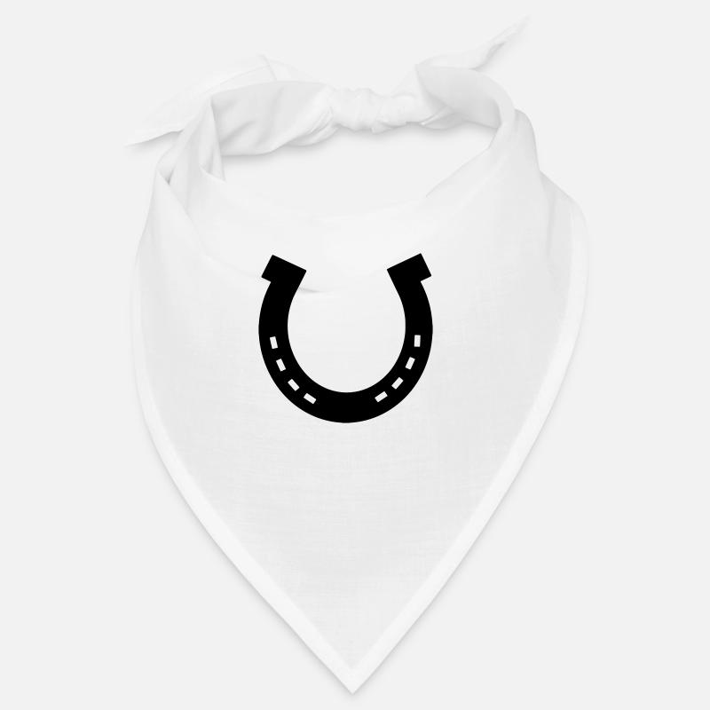 Fers à cheval, cheval - Bandana - blanc
