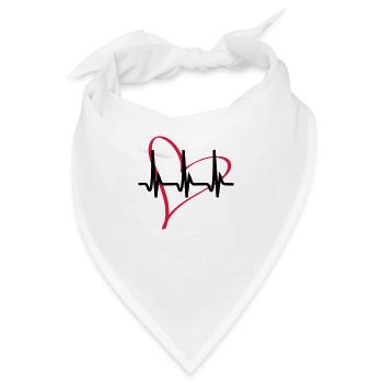 heartbeat - Bandana - Weiß - Vorne