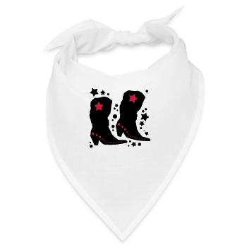Cowboy Stiefel - Bandana - Weiß - Vorne