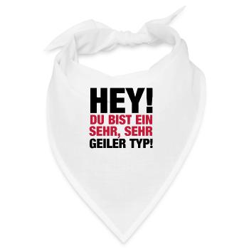 Sehr, sehr geiler Typ! - Bandana - Weiß - Vorne