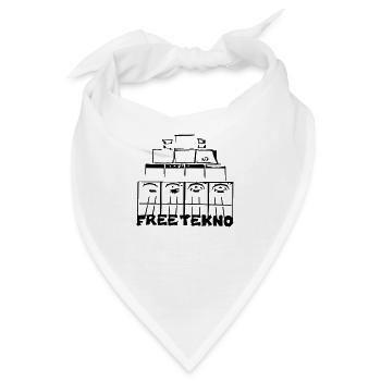 FREE TEKNO SOUND SYSTEM - Bandana - Weiß - Vorne