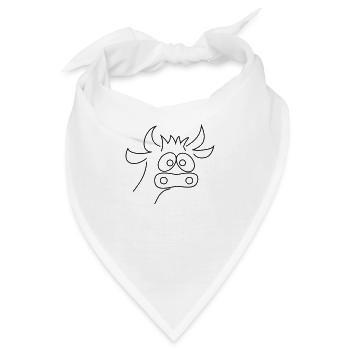 Ach schau, Kuh - Oh look, cow - Bandana - Weiß - Vorne
