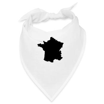 Frankreich - Bandana - Weiß - Vorne