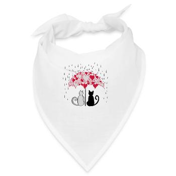 AD Lovely cats II - Bandana - Weiß - Vorne
